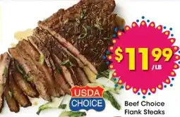 Kroger Beef choice flank steaks offer