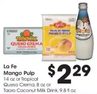 Kroger La fe mango pulp offer