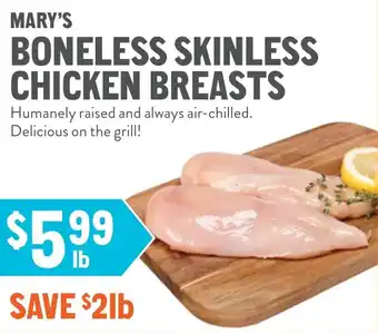 New Seasons Market Mary's boneless skinless chicken breasts offer