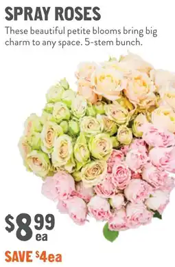 New Seasons Market Spray roses offer