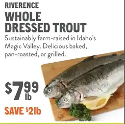 New Seasons Market Riverence whole dressed trout offer