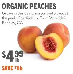 New Seasons Market Organic peaches offer