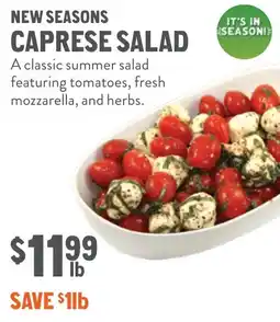 New Seasons Market New seasons caprese salad offer