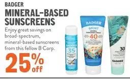 New Seasons Market Badger mineral-based sunscreens offer