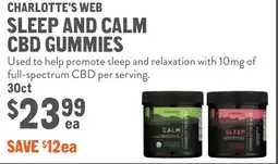 New Seasons Market Charlotte's web sleep and calm cbd gummies offer