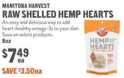 New Seasons Market Manitoba harvest raw shelled hemp hearts offer