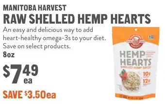 New Seasons Market Manitoba harvest raw shelled hemp hearts offer