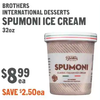 New Seasons Market Brothers international desserts spumoni ice cream offer