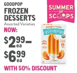 New Seasons Market Goodpop frozen desserts offer