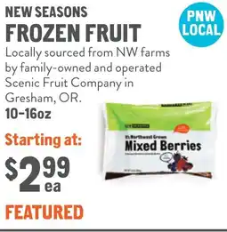 New Seasons Market New seasons frozen fruit offer