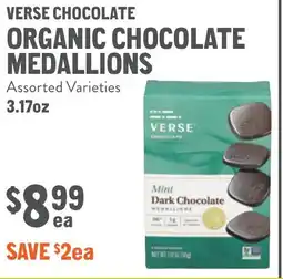 New Seasons Market Verse chocolate organic chocolate medallions offer