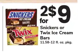 ACME Snickers or Twix Ice Cream Bars offer