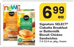 ACME Signature SELECT Ciabatta Breakfast or Buttermilk Biscuit Chicken Sandwiches offer