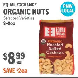 New Seasons Market Equal exchange organic nuts offer