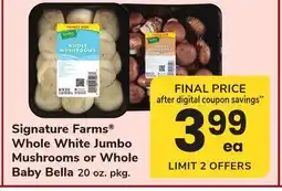 ACME Signature Farms Whole White Jumbo Mushrooms or Whole Baby Bella offer