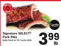 ACME Signature SELECT Pork Ribs baby back or St. Louis style offer