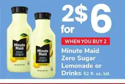 ACME Minute Maid Zero Sugar Lemonade or Drinks offer