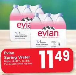 ACME Evian Spring Water offer