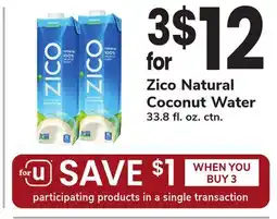 ACME Zico Natural Coconut Water offer