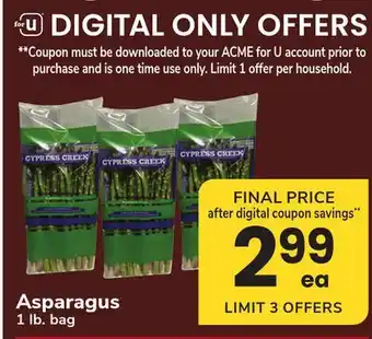 ACME Asparagus offer