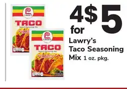 ACME Lawry's Taco Seasoning Mix offer