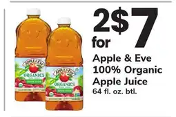 ACME Apple & Eve 100% Organic Apple Juice offer