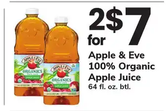 ACME Apple & Eve 100% Organic Apple Juice offer