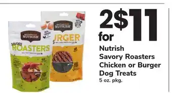 ACME Nutrish Savory Roasters Chicken or Burger Dog Treats offer
