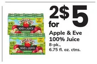 ACME Apple & Eve 100% Juice offer