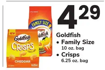 ACME Goldfish Family Size 10 oz. bag, Crisps 6.25 oz. bag offer