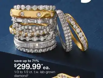 JC Penney 1/3 to 1/2 ct. t.w. lab-grown diamond‡ offer