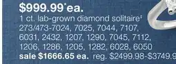JC Penney 1 ct. lab-grown diamond solitaire‡ offer