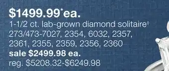 JC Penney 1-1/2 ct. lab-grown diamond solitaire◊ offer