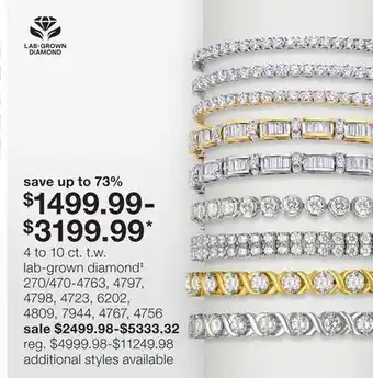 JC Penney 4 to 10 ct. t.w. lab-grown diamond‡ offer
