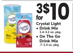 ACME Crystal Light, Drink Mix 1.4-3.2 oz. pkg., On The Go Drink Mix. 7-1.4 oz. pkg offer