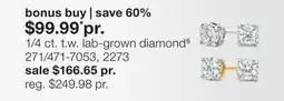 JC Penney 1/4 ct. t.w. lab-grown diamond§ offer