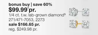 JC Penney 1/4 ct. t.w. lab-grown diamond§ offer