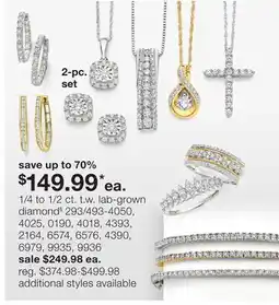 JC Penney 1/4 to 1/2 ct. t.w. lab-grown diamond§ offer