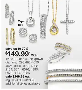JC Penney 1/4 to 1/2 ct. t.w. lab-grown diamond§ offer