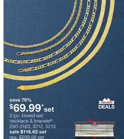 JC Penney 2-pc. boxed set necklace & bracelet§ offer