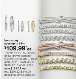 JC Penney 1/10 to 1/4 ct. t.w. natural or lab-grown diamond§ offer