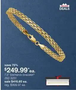 JC Penney 7.5 bismarck bracelet‡ offer