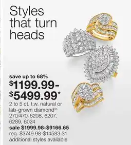JC Penney 2 to 5 ct. t.w. natural or lab-grown diamond‡◊ offer