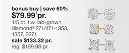 JC Penney 1/5 ct. t.w. lab-grown diamond§ offer