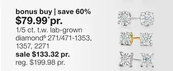 JC Penney 1/5 ct. t.w. lab-grown diamond§ offer