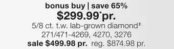 JC Penney 5/8 ct. t.w. lab-grown diamond‡ offer