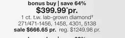 JC Penney 1 ct. t.w. lab-grown diamond‡ offer