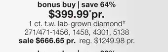 JC Penney 1 ct. t.w. lab-grown diamond‡ offer