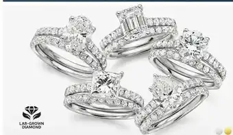 JC Penney 2 ct. t.w. lab-grown diamond 1 ct. center stone◊ offer
