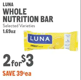 New Seasons Market Luna whole nutrition bar offer